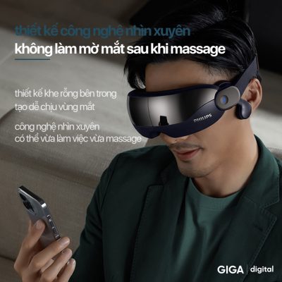 Máy massage mắt Bluetooth Philips PPM2702